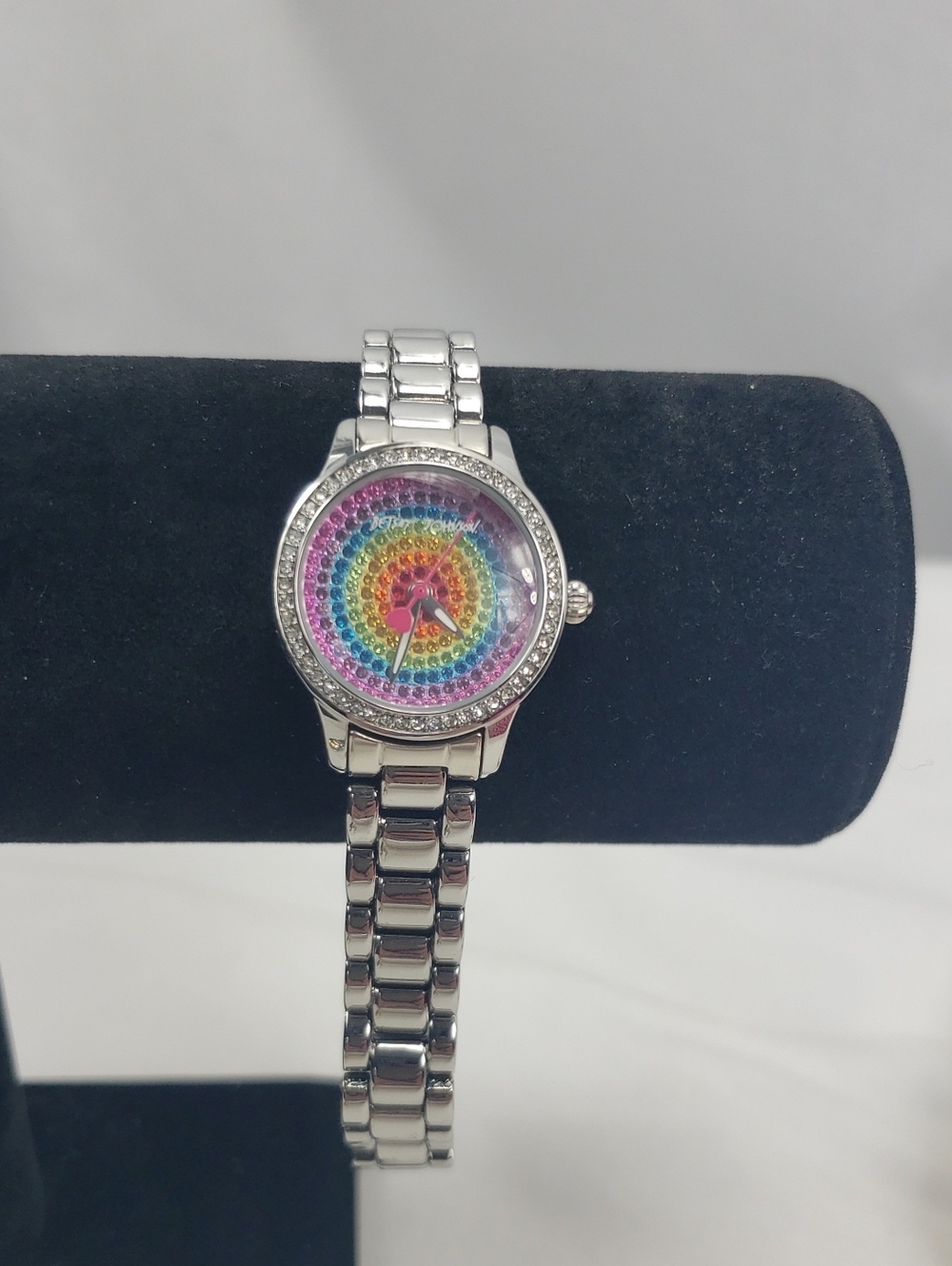 Betsey Johnson Rainbow Jewelstone Working Watch